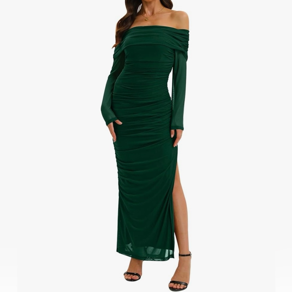 Bodycon Dress—dark green
